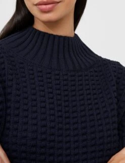 French Connection Pure Cotton Textured High Neck Jumper -Cyberjammies Store Pure Cotton Textured High Neck Jumper 3
