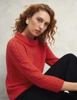 Pure Cotton Textured Roll Neck Jumper -Cyberjammies Store Pure Cotton Textured Roll Neck Jumper 4