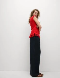 Pure Cotton Textured Slim Fit Knitted Top -Cyberjammies Store Pure Cotton Textured Slim Fit Knitted Top 2