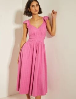 MONSOON Pure Cotton Textured Sweetheart Neckline Midi Beach Dress 13 MONSOON Pure Cotton Textured Sweetheart Neckline Midi Beach Dress -Cyberjammies Store Pure Cotton Textured Sweetheart Neckline Midi Beach Dress 3