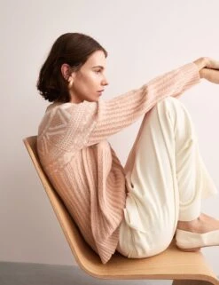 Jaeger Pure Lambswool Fair Isle Funnel Neck Jumper -Cyberjammies Store Pure Lambswool Fair Isle Funnel Neck Jumper 2