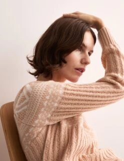 Jaeger Pure Lambswool Fair Isle Funnel Neck Jumper -Cyberjammies Store Pure Lambswool Fair Isle Funnel Neck Jumper 6