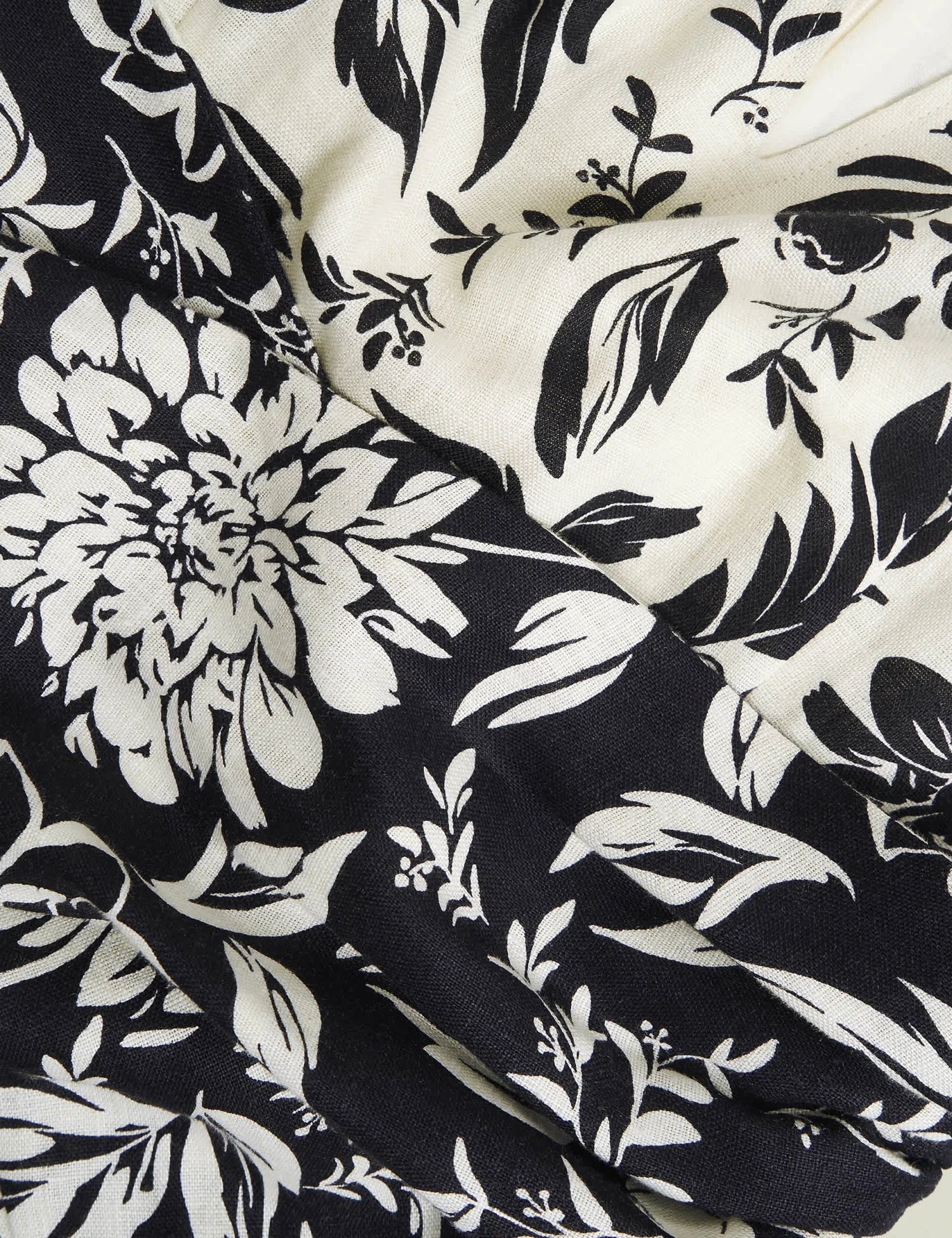 Pure Linen Floral V-Neck Midi Skater Dress 7 Pure Linen Floral V-Neck Midi Skater Dress - Image 7