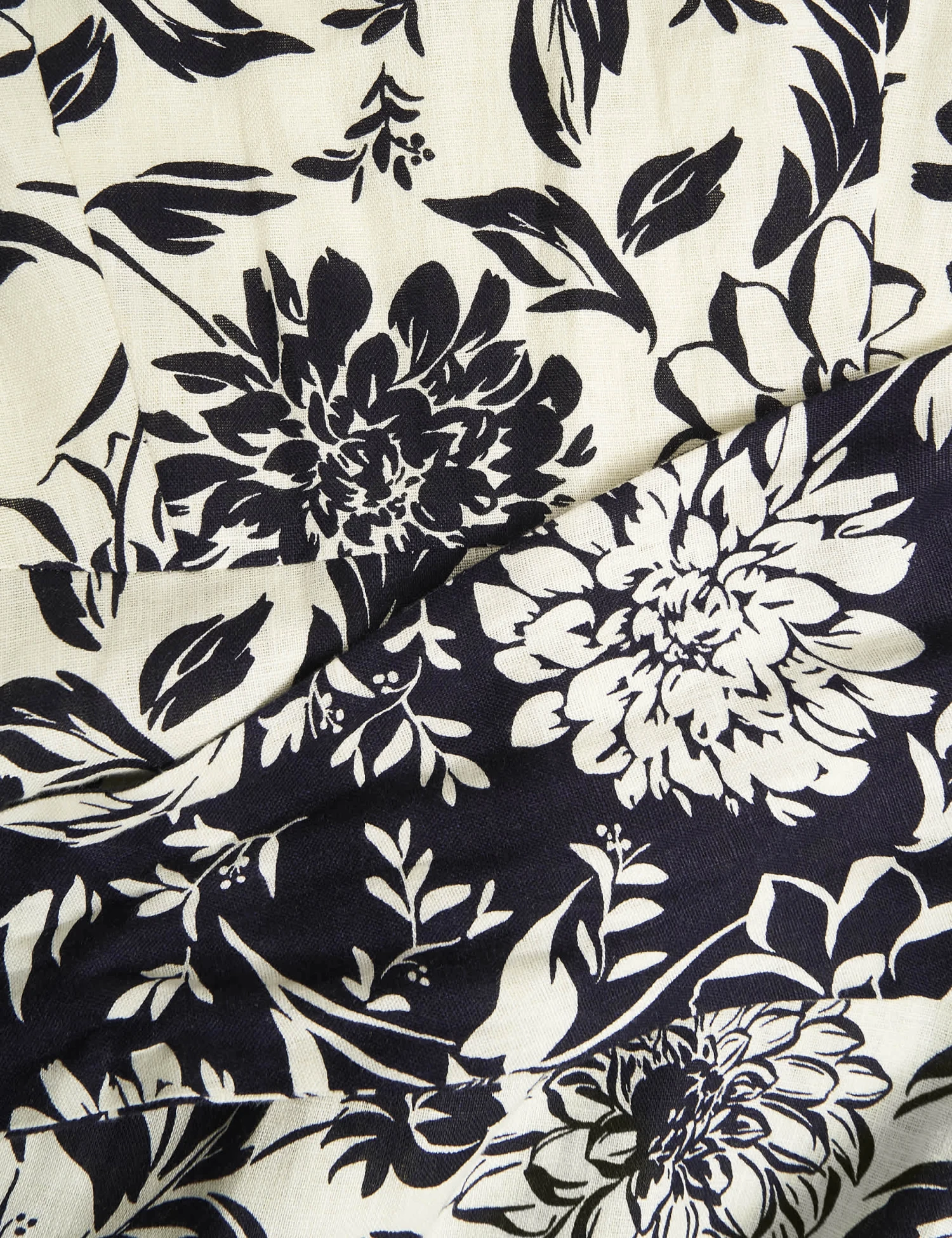 Pure Linen Floral V-Neck Midi Skater Dress 8 Pure Linen Floral V-Neck Midi Skater Dress - Image 8