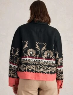 WHITE STUFF Pure Linen Printed Lightweight Jacket -Cyberjammies Store Pure Linen Printed Lightweight Jacket 3