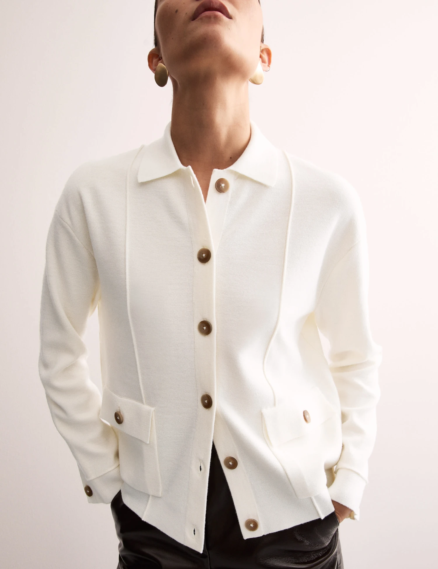 Jaeger Pure Merino Wool Knitted Jacket 6 Jaeger Pure Merino Wool Knitted Jacket - Image 6