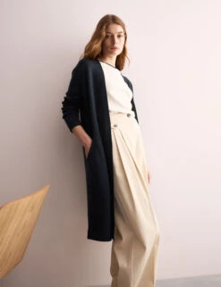 Jaeger Pure Merino Wool Longline Cardigan