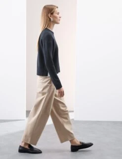 Pure Merino Wool Ribbed Crew Neck Jumper -Cyberjammies Store Pure Merino Wool Ribbed Crew Neck Jumper 4