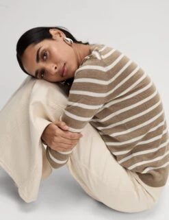 Pure Merino Wool Striped Jumper