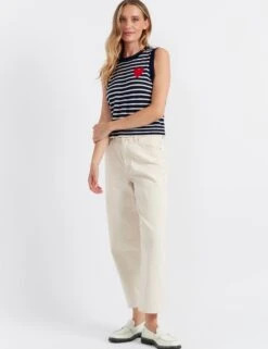 CHINTI & PARKER Pure Merino Wool Striped Knitted Vest