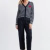 CHINTI & PARKER Pure Merino Wool Striped V-Neck Cardigan
