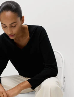 Pure Merino Wool V-Neck Jumper -Cyberjammies Store Pure Merino Wool V Neck Jumper 4