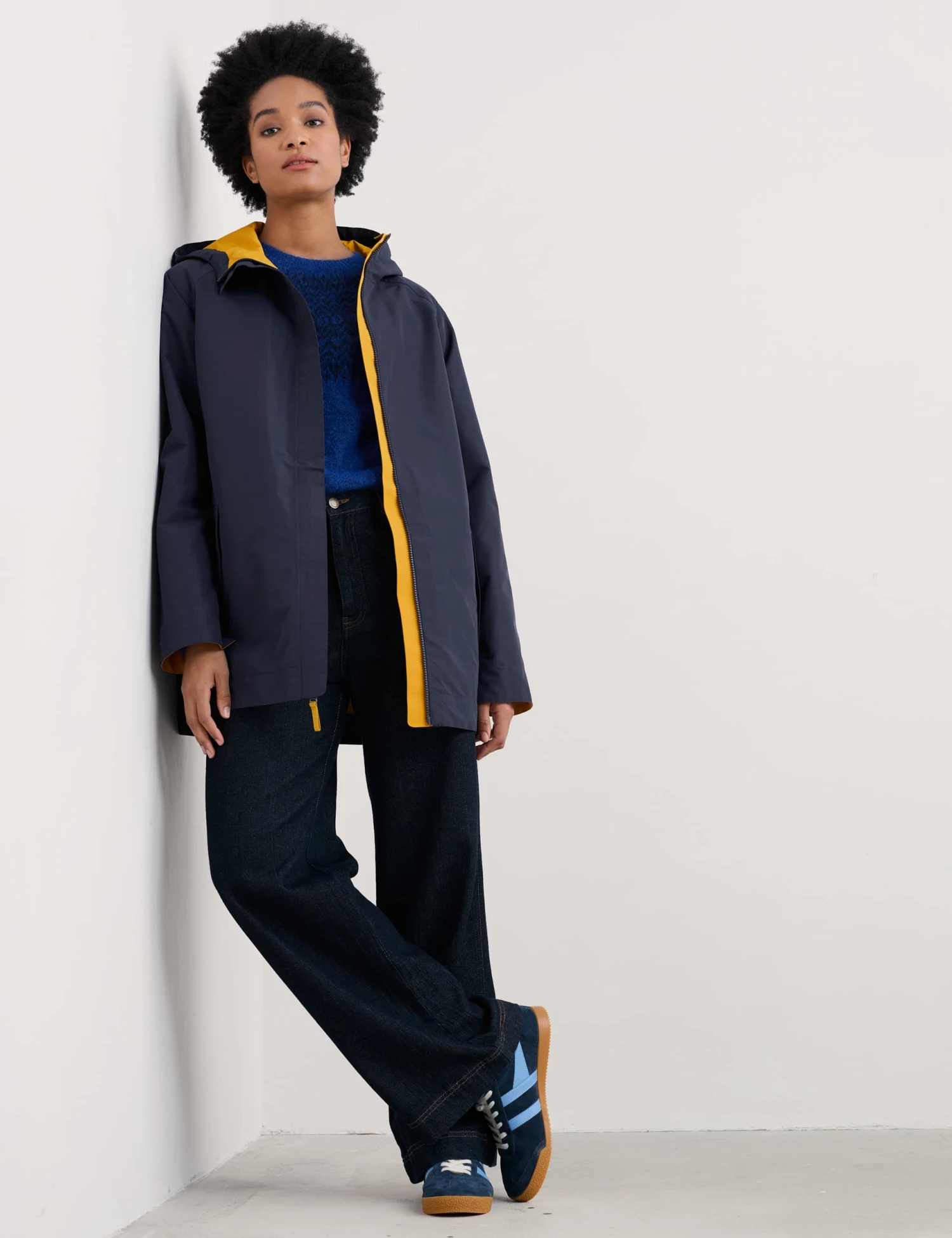 Reversible Hooded Raincoat 1 Reversible Hooded Raincoat