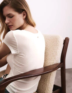 Ribbed Pyjama Top With Wool -Cyberjammies Store Ribbed Pyjama Top with Wool 4