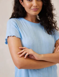 Ruffle Hem Pointelle Pyjama Set -Cyberjammies Store Ruffle Hem Pointelle Pyjama Set 3