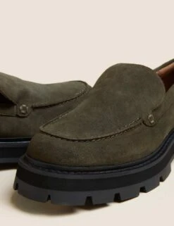 Suede Stain Resistant Block Heel Loafers -Cyberjammies Store SD 01 T02 0499A O5 X EC 1