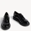 Patent Lace Up Flatform Brogues