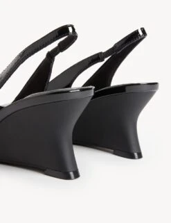 Leather Patent Wedge Slingback Shoes 5 Leather Patent Wedge Slingback Shoes -Cyberjammies Store SD 01 T02 5217 Y0 X EC 1