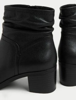 Wide Fit Leather Block Heel Ankle Boots -Cyberjammies Store SD 01 T02 6399W Y0 X EC 1