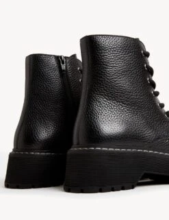 Leather Chunky Lace Up Flatform Boots -Cyberjammies Store SD 01 T02 7874 Y0 X EC 1