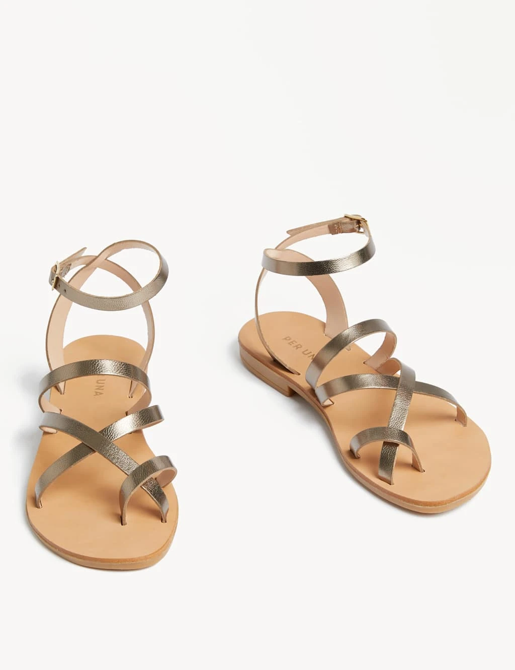 Leather Strappy Flat Sandals 2 Leather Strappy Flat Sandals - Image 2