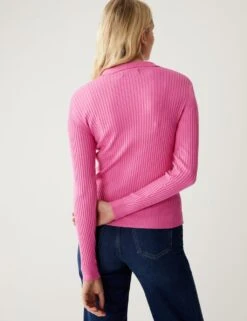 Ribbed Collared V-Neck Jumper -Cyberjammies Store SD 01 T38 0489 QY X EC 3