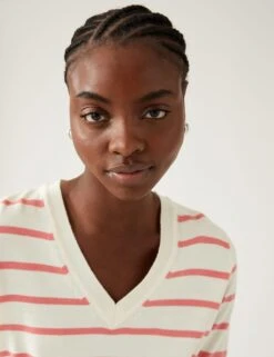 Supersoft Striped V-Neck Jumper 9 Supersoft Striped V-Neck Jumper -Cyberjammies Store SD 01 T38 1287A A4 X EC 2