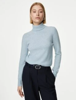 Pure Cashmere Roll Neck Jumper -Cyberjammies Store SD 01 T38 3067 KP X EC 2