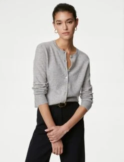 Pure Cashmere Textured Crew Neck Cardigan -Cyberjammies Store SD 01 T38 3471B T4 X EC 2