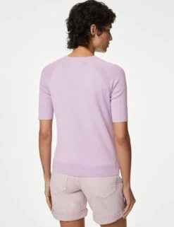 Cotton Rich Ribbed Crew Neck Knitted Top -Cyberjammies Store SD 01 T38 6905 G0 X EC 3