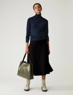 Pure Merino Wool Roll Neck Jumper