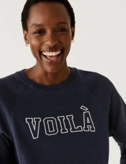 Pure Cotton Slogan Crew Neck Sweatshirt 8 Pure Cotton Slogan Crew Neck Sweatshirt -Cyberjammies Store SD 01 T41 1410C F4 X EC 2