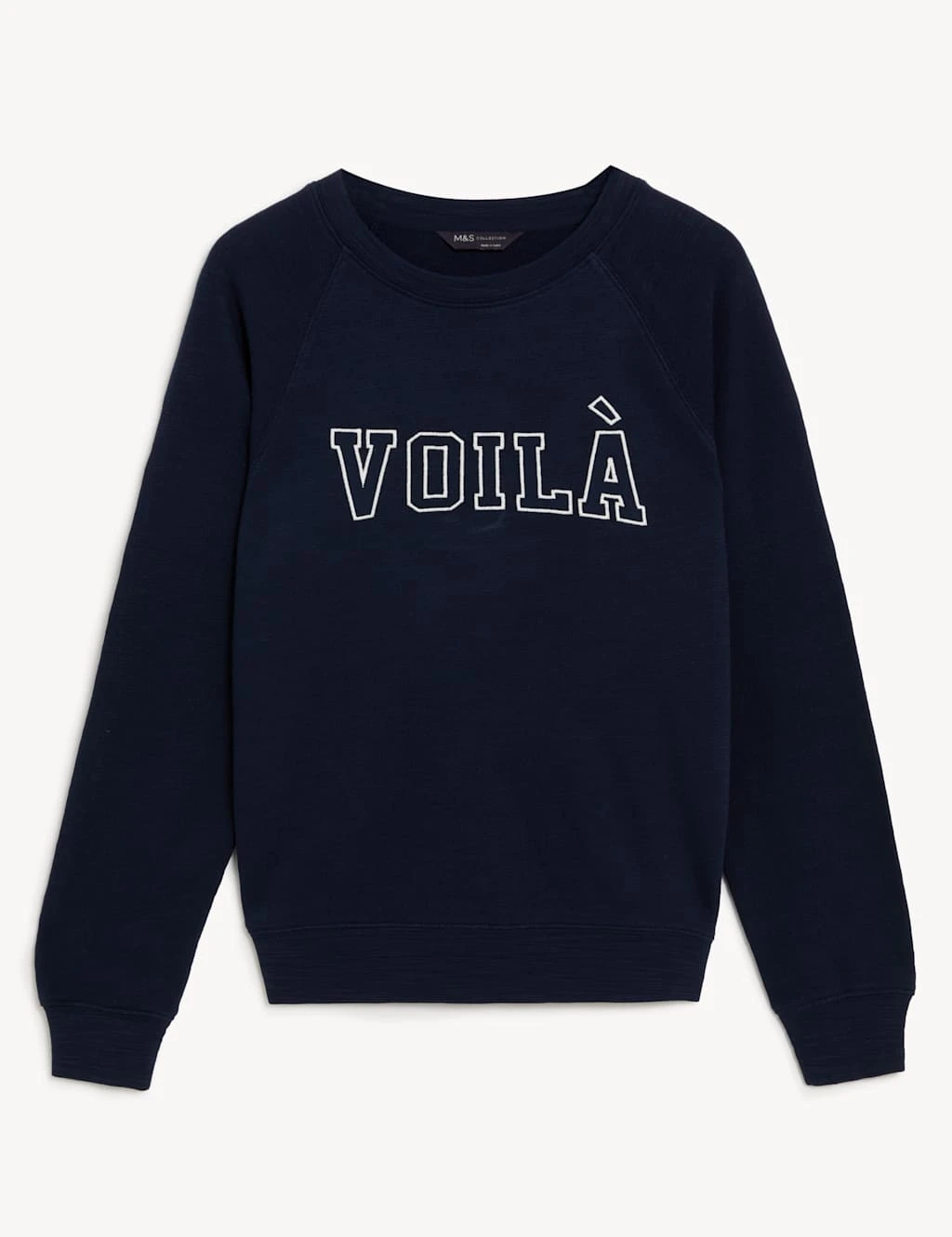 Pure Cotton Slogan Crew Neck Sweatshirt 2 Pure Cotton Slogan Crew Neck Sweatshirt - Image 2