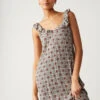 Printed Square Neck Midaxi Column Dress