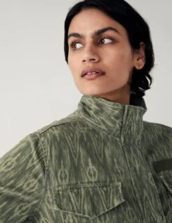 Cotton Rich Printed Utility Jacket