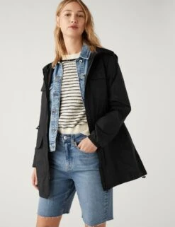 Showerproof Hooded Packaway Raincoat