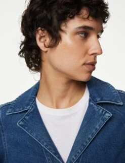 Denim Belted Revere Collar Jacket -Cyberjammies Store SD 01 T49 3033 QQ X EC 2