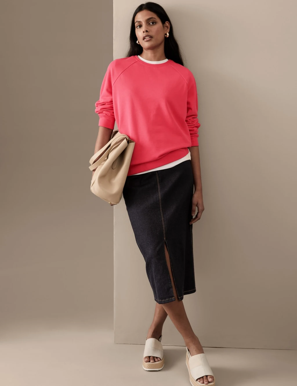 Cotton Rich Long Sleeve Sweatshirt 1 Cotton Rich Long Sleeve Sweatshirt