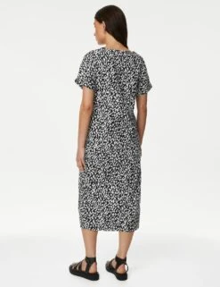 Linen Rich Printed Midi Dress 7 Linen Rich Printed Midi Dress -Cyberjammies Store SD 01 T52 6405 Y4 X EC 2