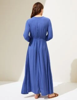 Embroidered V-Neck Maxi Beach Dress -Cyberjammies Store SD 01 T52 8265 UN X EC 3