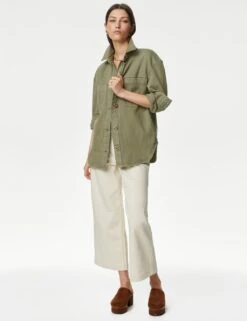 Cotton Rich Embroidered Shacket