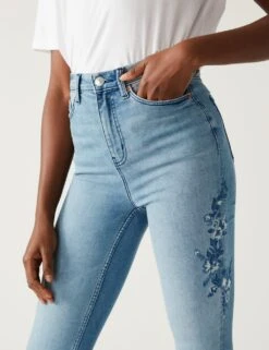 Ivy High Waisted Embroidered Skinny Jeans -Cyberjammies Store SD 01 T57 7689B XA X EC 2