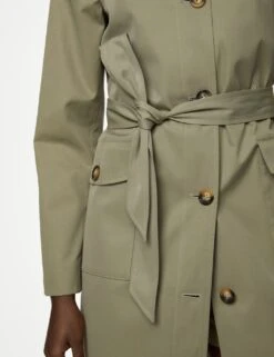Cotton Blend Belted Trench Coat -Cyberjammies Store SD 01 T59 1003C XJ X EC 4