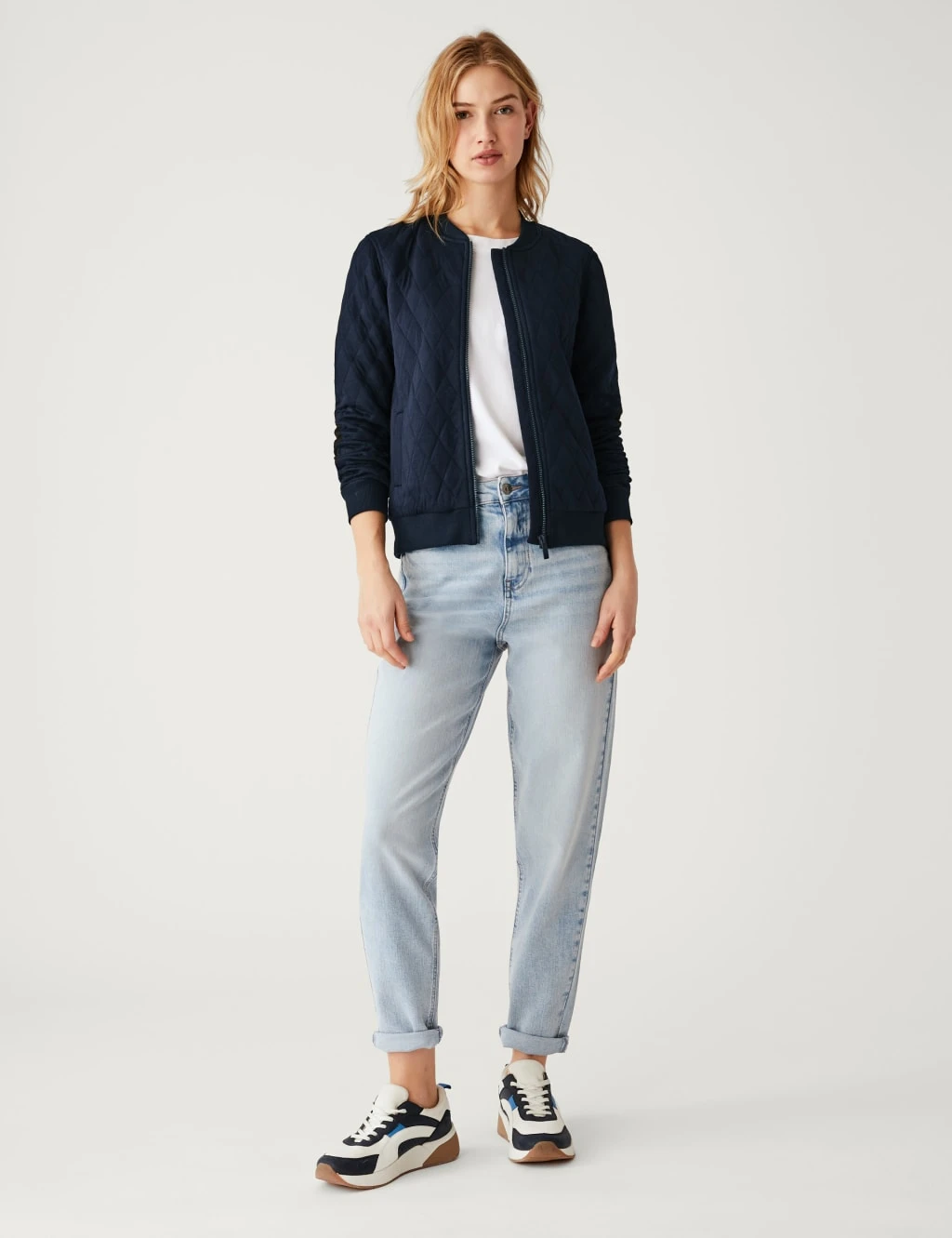 Jersey Quilted Relaxed Bomber Jacket 3 Jersey Quilted Relaxed Bomber Jacket - Image 3