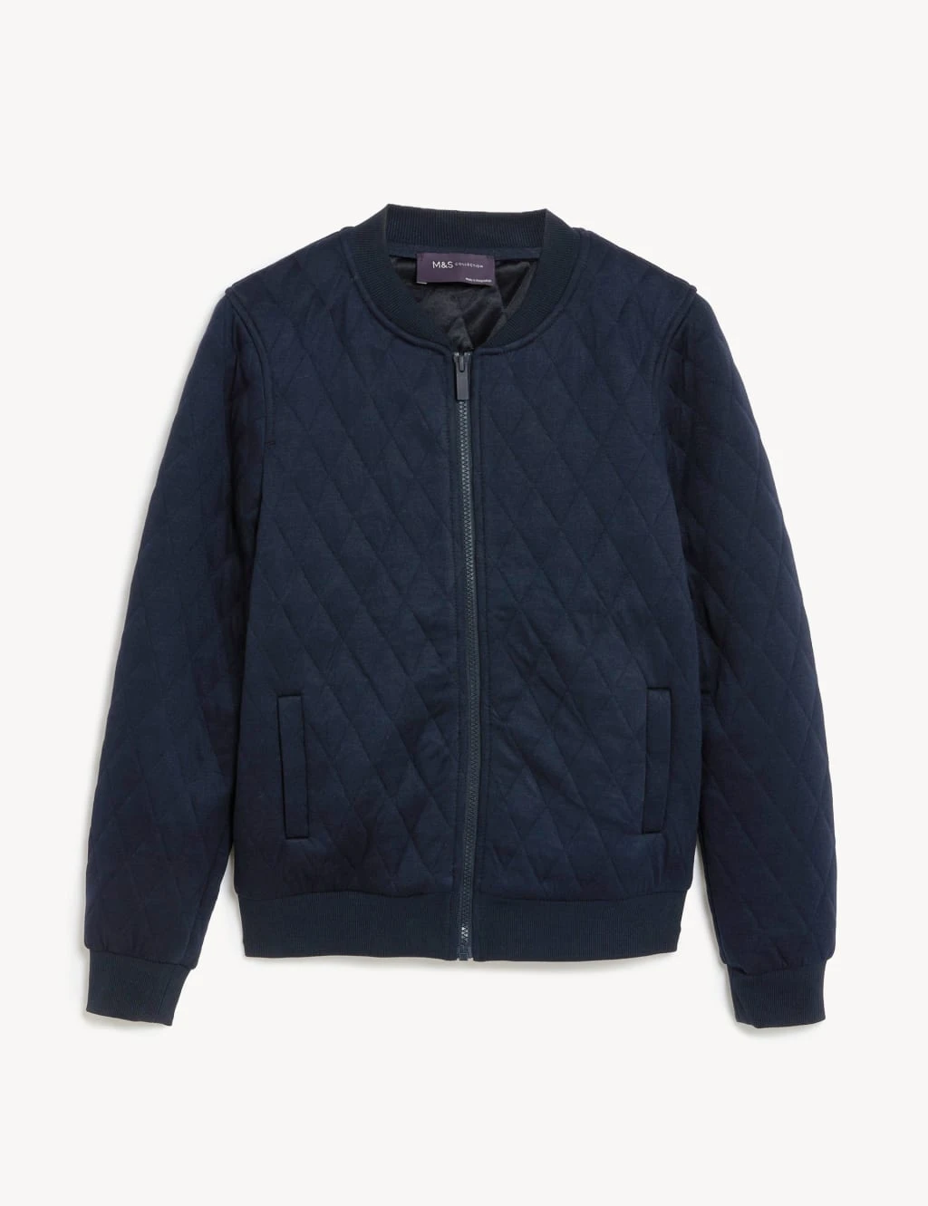 Jersey Quilted Relaxed Bomber Jacket 2 Jersey Quilted Relaxed Bomber Jacket - Image 2