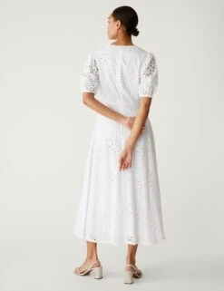 Pure Cotton Broderie Midaxi Tea Dress -Cyberjammies Store SD 01 T69 1668 P6 X EC 3