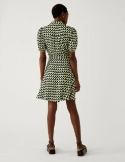 Geometric Belted Mini Shirt Dress -Cyberjammies Store SD 01 T69 1712 Y4 X EC 3