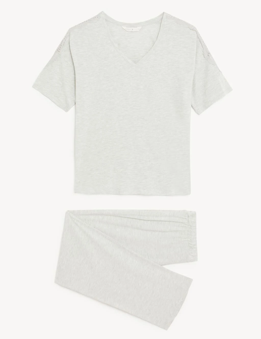 Cool Comfort™ Cotton Modal Lace Pyjama Set 2 Cool Comfort™ Cotton Modal Lace Pyjama Set - Image 2