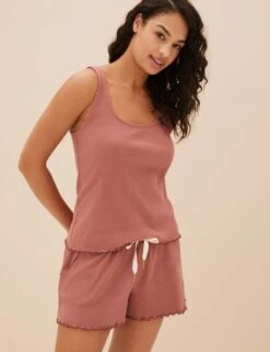 Cotton Rich Lettuce Hem Shortie Set -Cyberjammies Store SD 02 T37 1310J VQ X EC 1