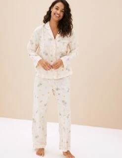 Pure Cotton Palm Print Pyjama Set -Cyberjammies Store SD 02 T37 1314J Y8 X EC 1
